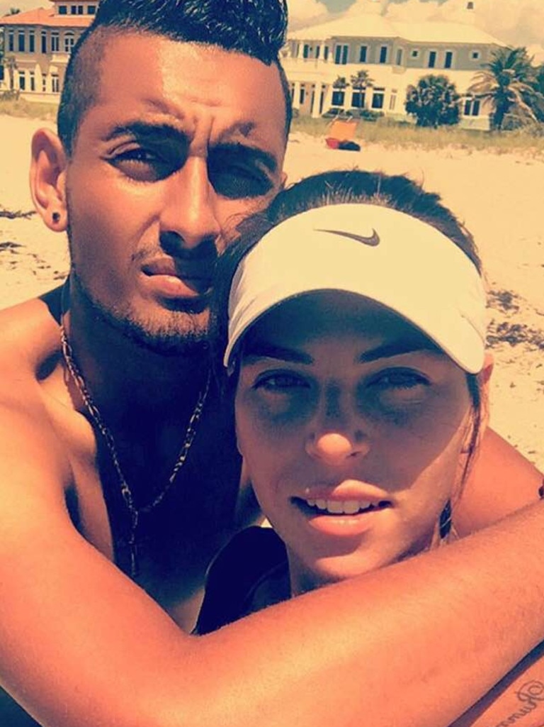 Nick Kyrgios with former girlfriend Ajla Tomljanovic.