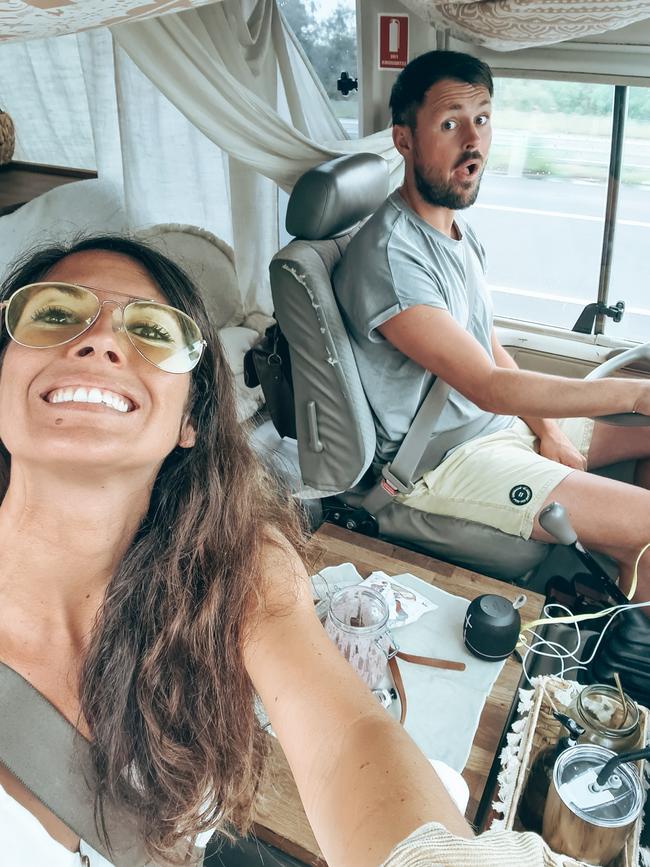 Couple James Fletcher and Veronica Fernandez quit their jobs and decided to live and travel in their van.