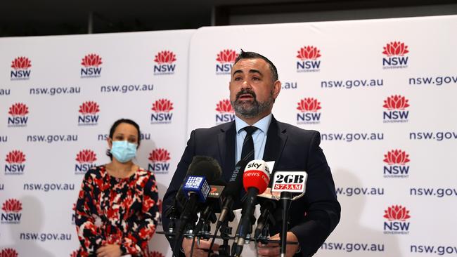 Deputy Premier John Barilaro during the COVID-19 update in Sydney. Picture: Dylan Coker