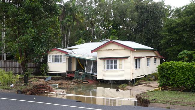 A house Oleander St in Holloways Beach has been largely destroyed by a fast moving torrent of water. on Picture: Peter Carruthers