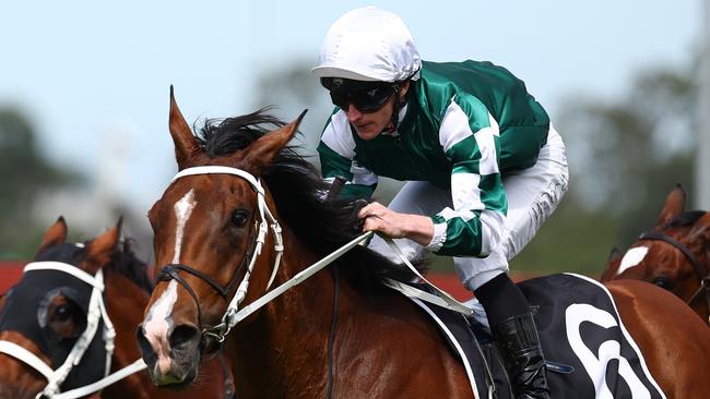 Via Sistina (James McDonald) wins the Ranvet Stakes at Rosehill on March 23. Picture: Jeremy Ng / Getty Images