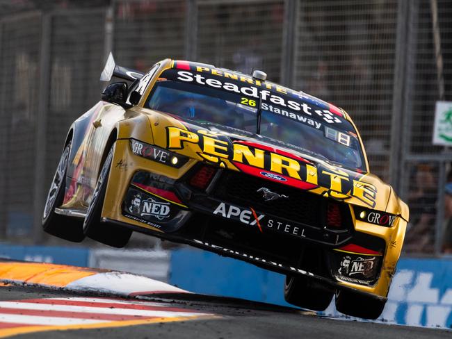 Richie Stanaway during the race at Surfers Paradise. Picture: Getty Images