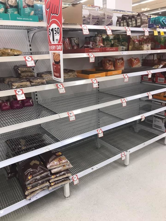 Rice sold out at Robina Coles. Photo: Facebook