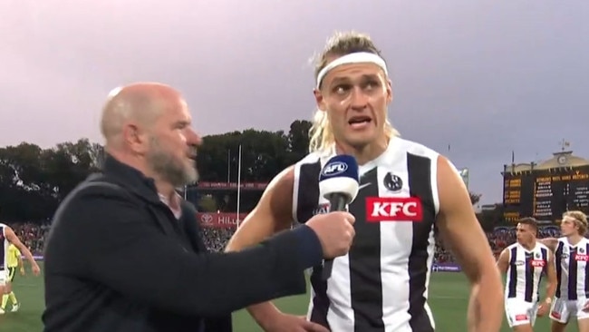 Darcy Moore dropped an F-bomb on live TV.