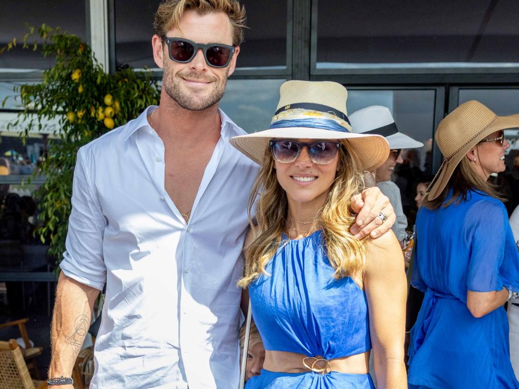 Chris Hemsworth and Elsa Pataky at the Magic Millions showjumping and polo. Picture by Luke Marsden.