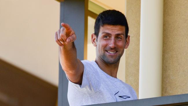 Novak Djokovic has raised questions about the hard quarantine of players. Picture: AFP