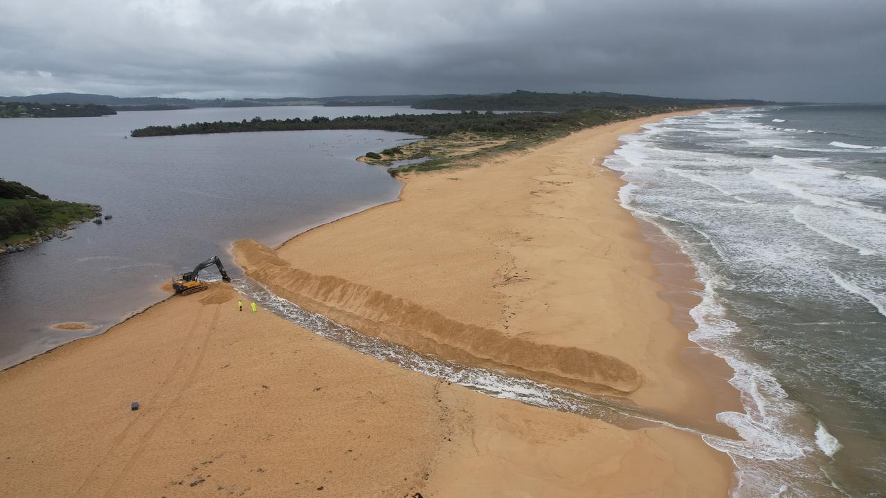 Coila Lake on the South Coast ahead of floods on March 2 2022. Picture: Eurobodalla Shire Council