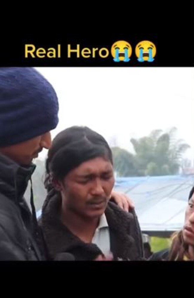 He has gone viral online with many branding him a ‘hero’. Picture: TikTok