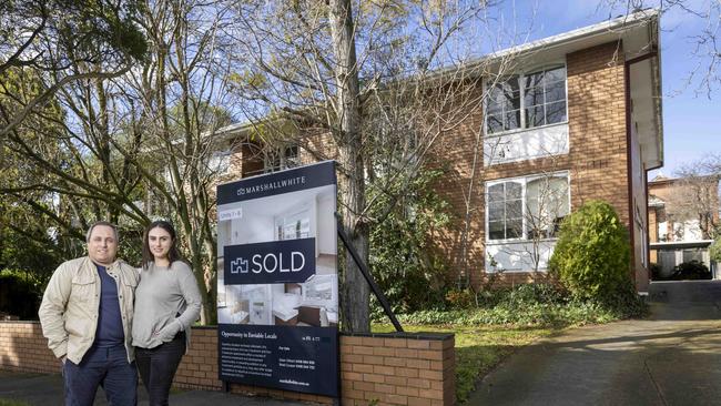 Luke and Jess Camilleri recently bought an investment property in Malvern East, which realestate.com.au data has named among Melbourne's top 50 suburbs for investors. Picture: Wayne Taylor