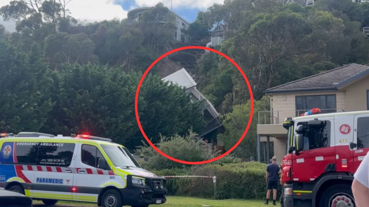 Person injured after house tilts and collapses in Mornington Peninsula