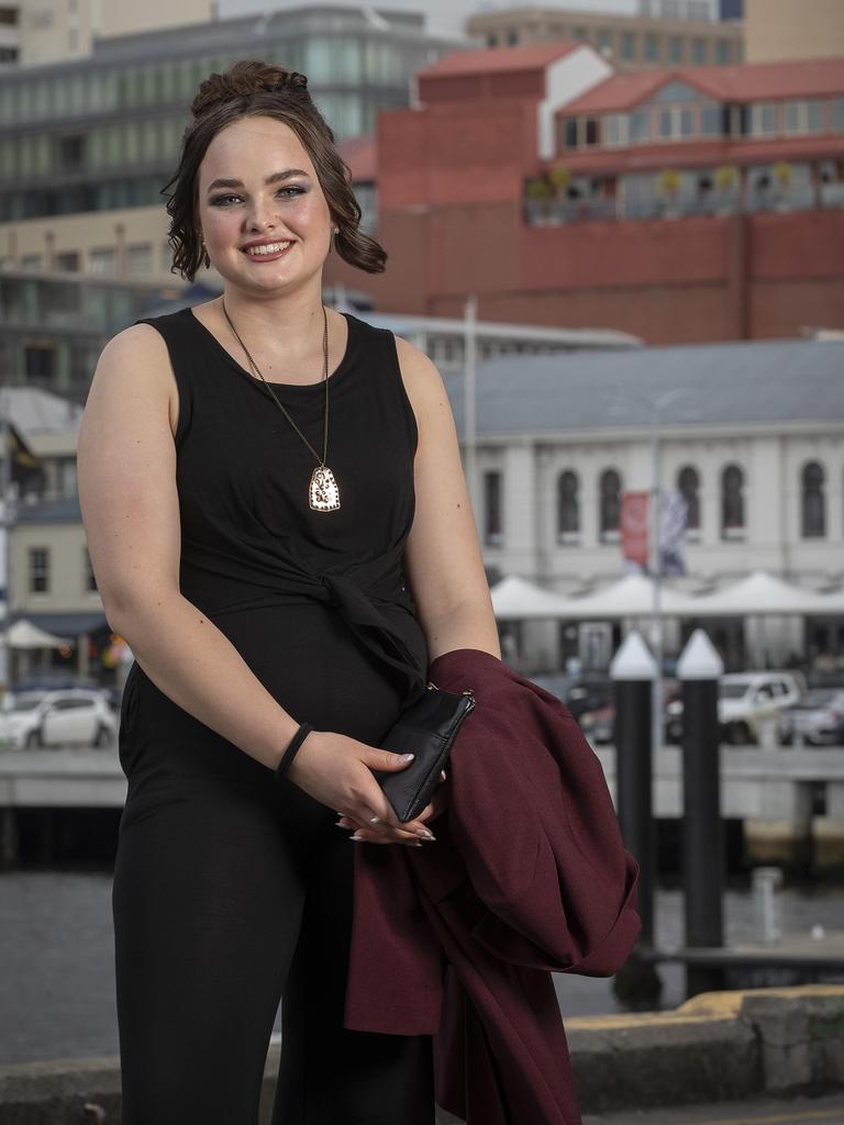 Hobart College leavers Dinner 2021 at the Hobart Function and Conference Centre, Grace Aramaya. Picture: Chris Kidd