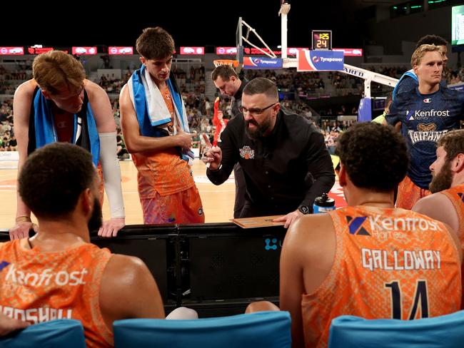 Adam Forde, Coach of the Taipans has given the starting five one last chance to prove themselves when they take on the Illawarra Hawks on Thursday night. (Photo by Kelly Defina/Getty Images)