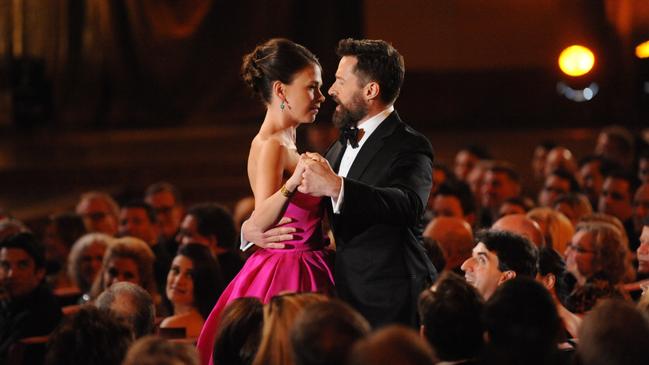 Jackman and Foster dance at the 68th Tony Awards in 2014. Picture: Getty Images