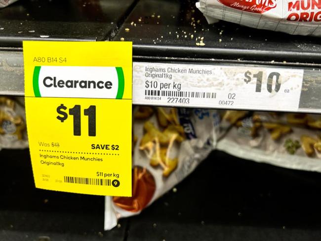 A picture of prices in Woolworths has irked shoppers. Picture: Facebook