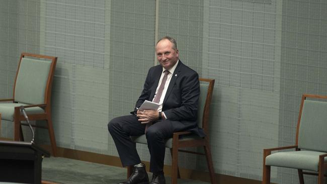 CANBERRA, AUSTRALIA-NCA NewsWire Photos: 20 OCTOBER 2020. QUESTION TIME Barnaby Joyce during Question Time in the House of Representatives in Parliament House in Canberra. Picture: NCA NewsWire / Gary Ramage