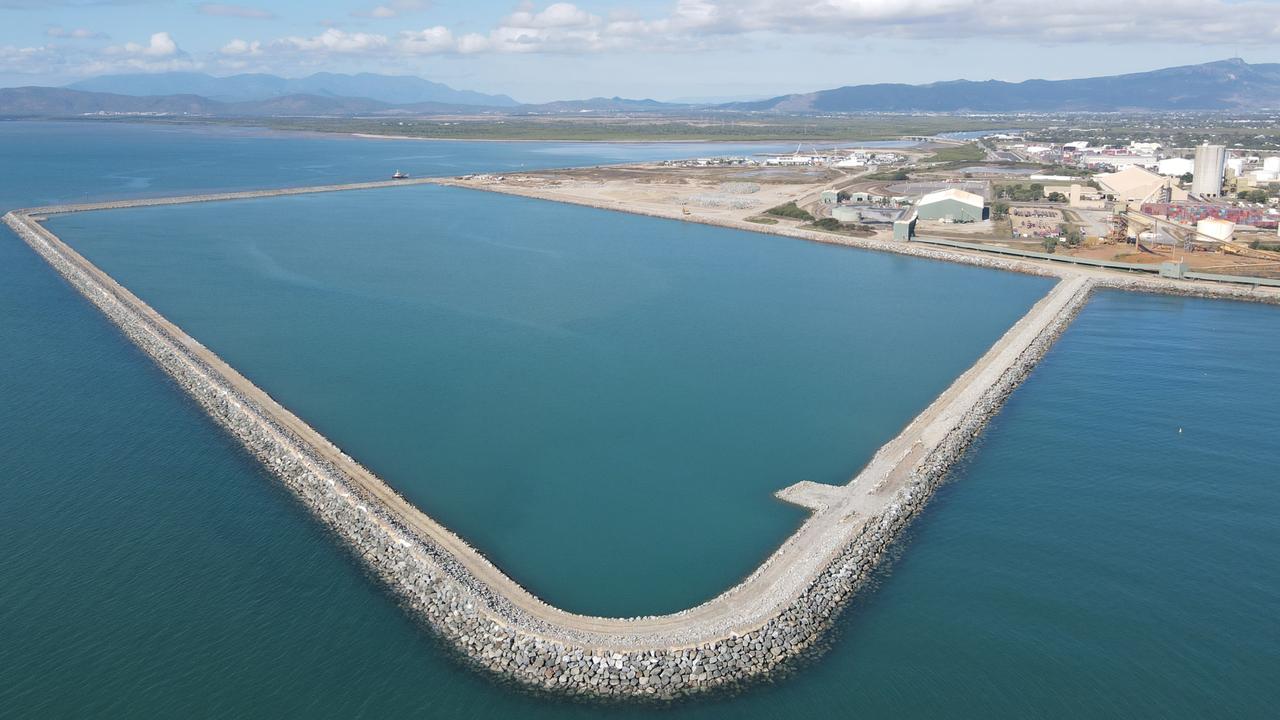 The new reclaim area for the Townsville port channel capacity upgrade.