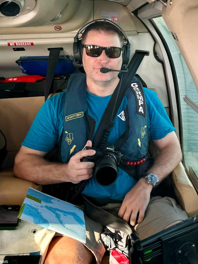 Dr Neal Cantin, head of the aerial survey team for the Australian Institute of Marine Science. Picture: Supplied