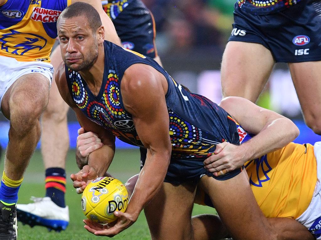Cameron Ellis-Yolmen of the Crows had a monster SuperCoach game against the Eagles