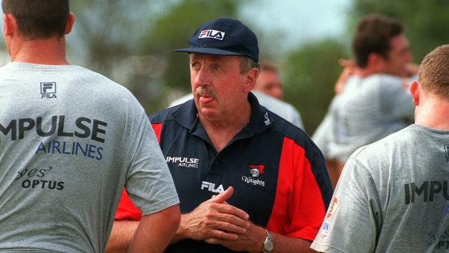 Warren Ryan in his final year as an NRL coach with Newcastle.