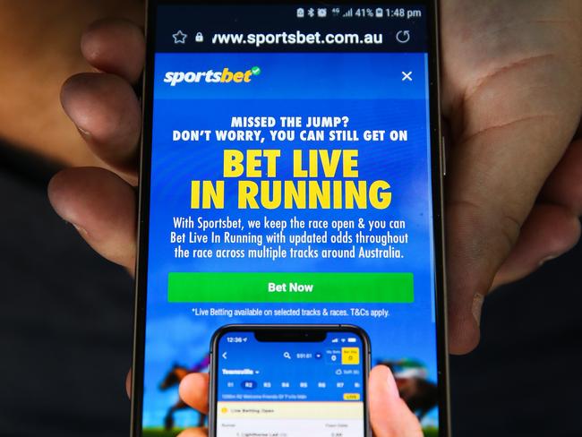 SYDNEY, AUSTRALIA - Newswire Photos November 02, 2022; A general stock view of the Sportsbet digital mobile app on a smart phone in Sydney as the gambling laws change today. Picture: NCA Newswire / Gaye Gerard