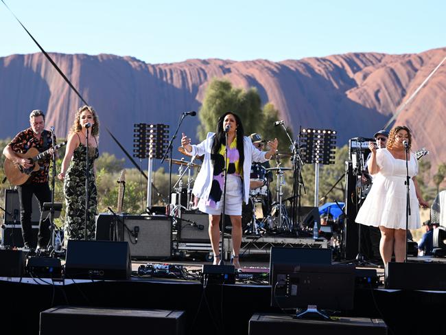 Zipporah, Christine Anu, Dyagula performing at From The Heart Of Our Nation. Picture: NITV
