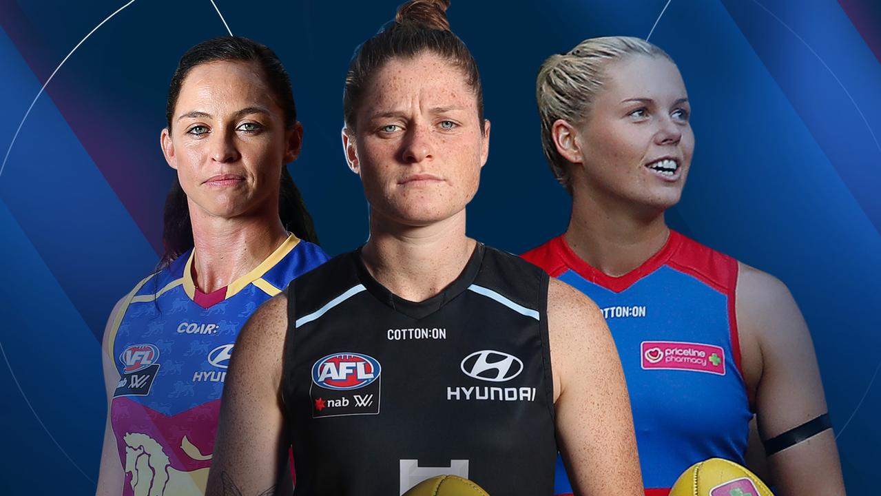 Three AFLW captains - Brisbane's Leah Kaslar, Carlton's Bri Davey and Western Bulldogs' Katie Brennan - are leaving their clubs during this off-season.