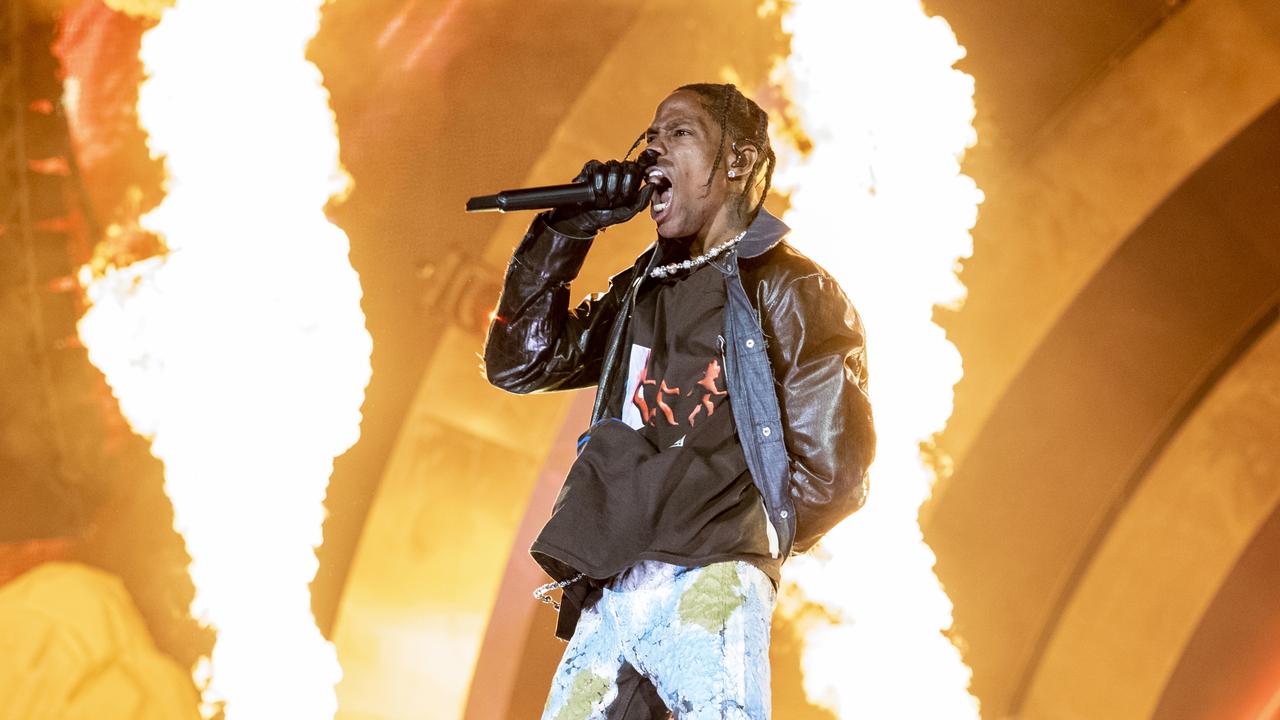 Travis Scott performs during 2021 Astroworld Festival at NRG Park in Houston, Texas.