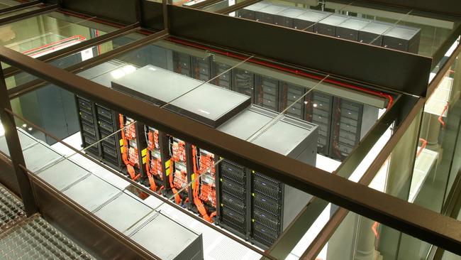 IBM MareNostrum supercomputer in chapel at Polytechnical University in Barcelona, Spain 12 Apr 2005. super computer /Computers