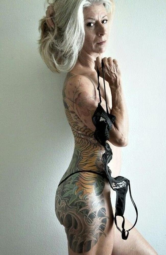 Tattoos for sex appeal? This is you at 60. Picture: Pinterest.