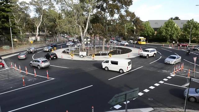 The brand new double Britannia roundabout