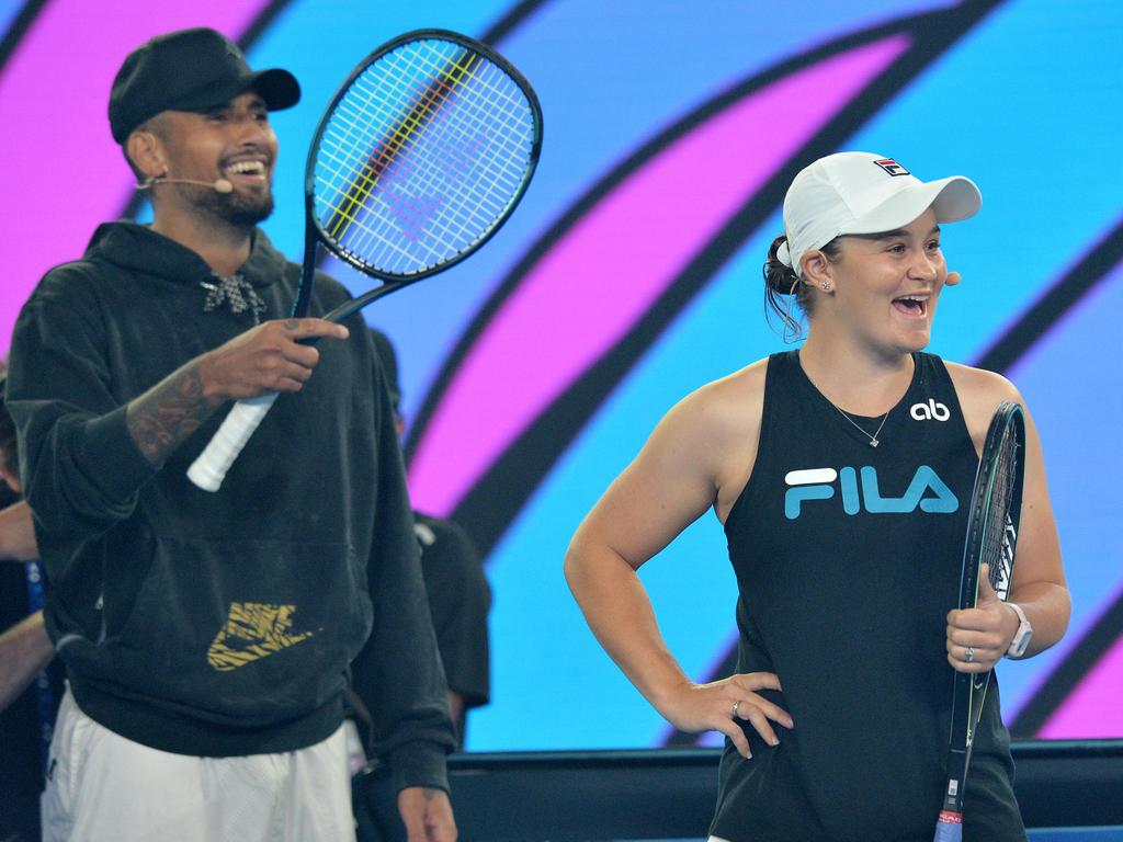 Nick Kyrgios and Ash Barty will join fellow Aussie Pat Cash on the team. Picture: Josie Hayden