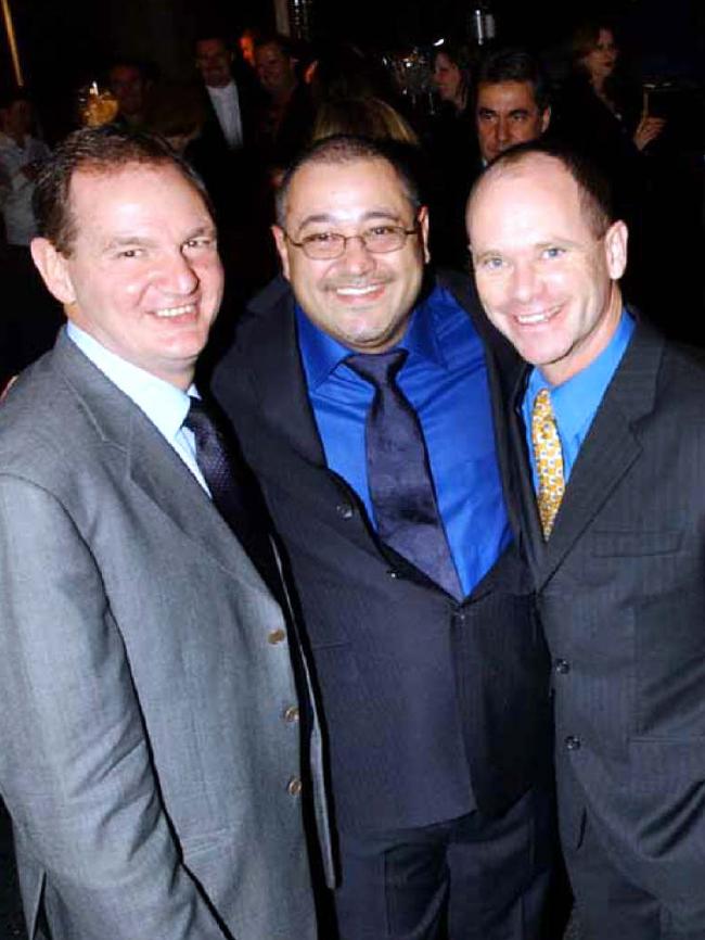 Cheihk, centre, pictured with Paul Pisasale and then Brisbane Lord Mayor Campbell Newman.