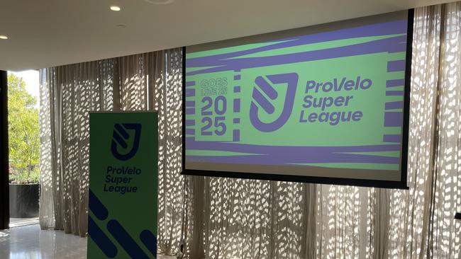 Logo of the new ProVelo Super League. Picture: Shane Jones.