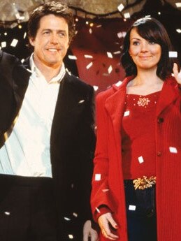 Hugh Grant and Martine McCutcheonin scene from film Love Actually. Picture: Supplied