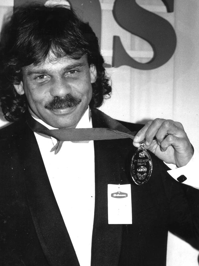 Ewan McGrady collects his Rothmans Medal in 1991.