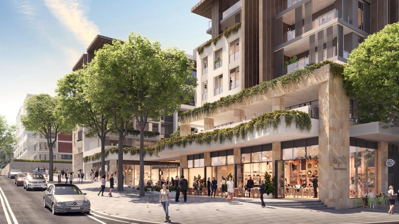 Artist's impression of the new Meadowbank build-to-rent project with 291 apartments and a retail precinct. Picture: Supplied.