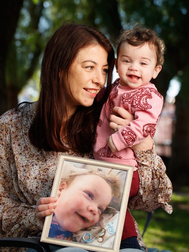 We love you Sebby: Mum Anna Pak Poy and little sister Layla, aged 11 months, who Sebby didn’t get to meet after dying from a rare disease. Picture Matt Turner.