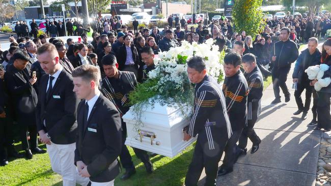 An emotional funeral service was hosted for Pasawm Lyhym in Melton on Saturday.