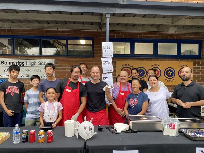 Bonnyrigg High P&amp;C sausage sizzle in full swing on Saturday. Picture: Kirsten Jelinek.