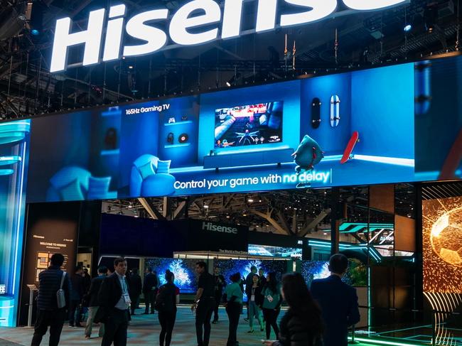 Hisense's booth at CES in the Las Vegas Convention Centre.