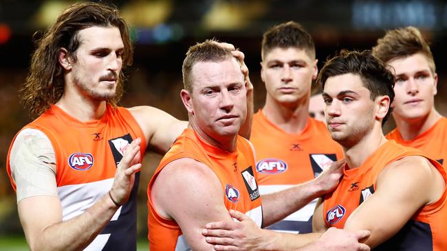 Steve Johnson after his final game for the Giants. Picture: Getty Images