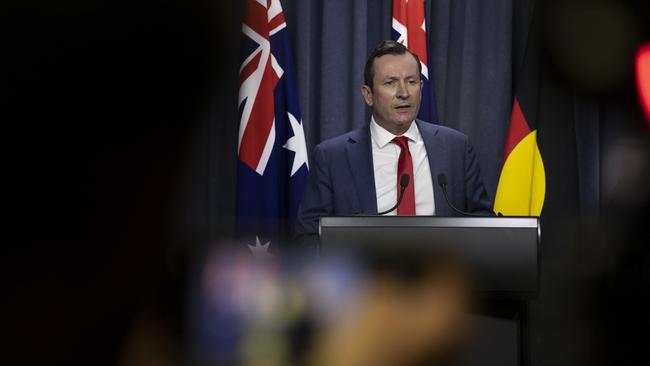 If WA premier Mark McGowan’s government says “she’ll be apples,” then there appears to be no need to worry about food shortages at least for the local media. Picture: Matt Jelonek/Getty Images