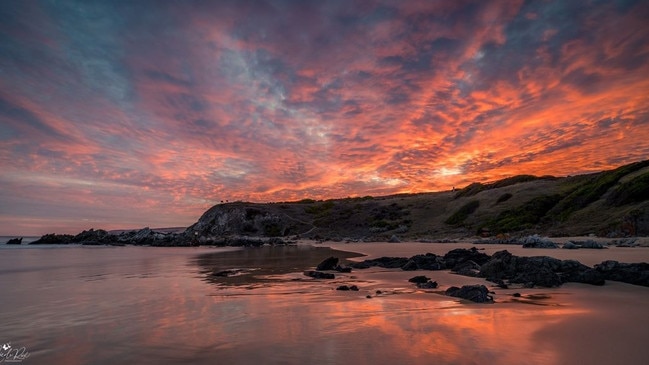 Sunset at Petrel Cove beach. Picture: Nicole Rix