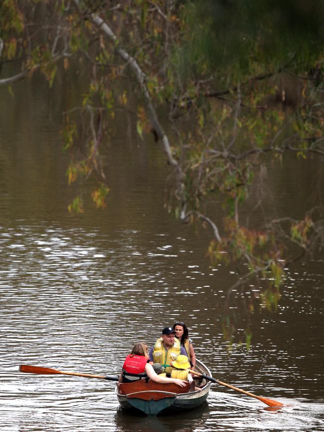 Boating on the Yarra River at the historic Fairfield Boathouse. Picture: News Limited