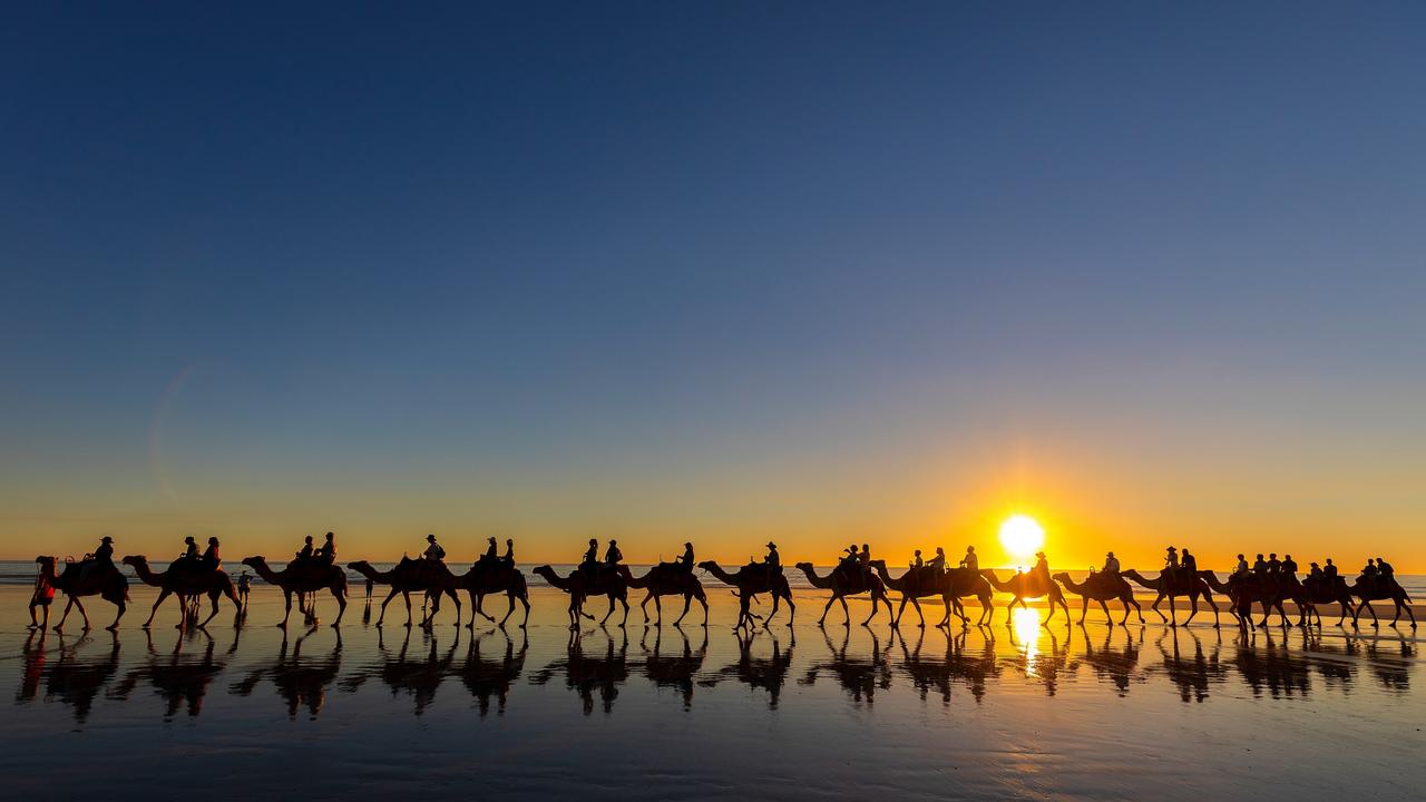 The iconic camel train that put Broome on the international tourism map.