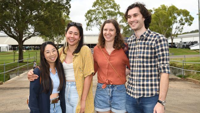 Enjoying the show, from left; Teena Goh, Isabella Wong, Jacqui Wheeler-Roff and Peter Gregor. Heritage Bank Toowoomba Royal Show. Saturday March 26, 2022