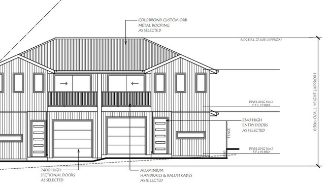 A look at the plans for the structures in the proposed development. Picture: Supplied.