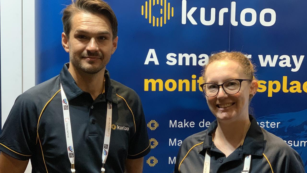 Todd Morschel and Melissa Packham at the Bowen Basin Symposium. Picture: Duncan Evans