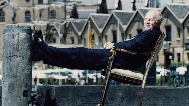 Clive James, writer and commentator, pictured next to Sydney Harbour.