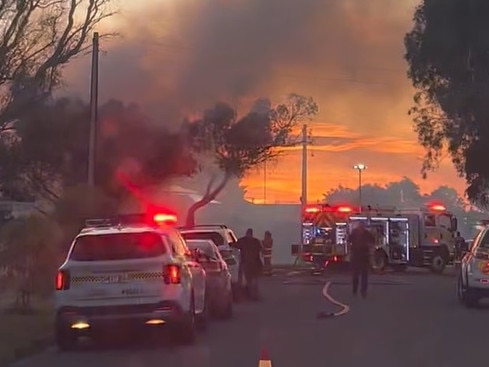 A home has been guttered and a car has been destroyed as a structure fire rips through a house in Adelaide’s south. Picture: Supplied